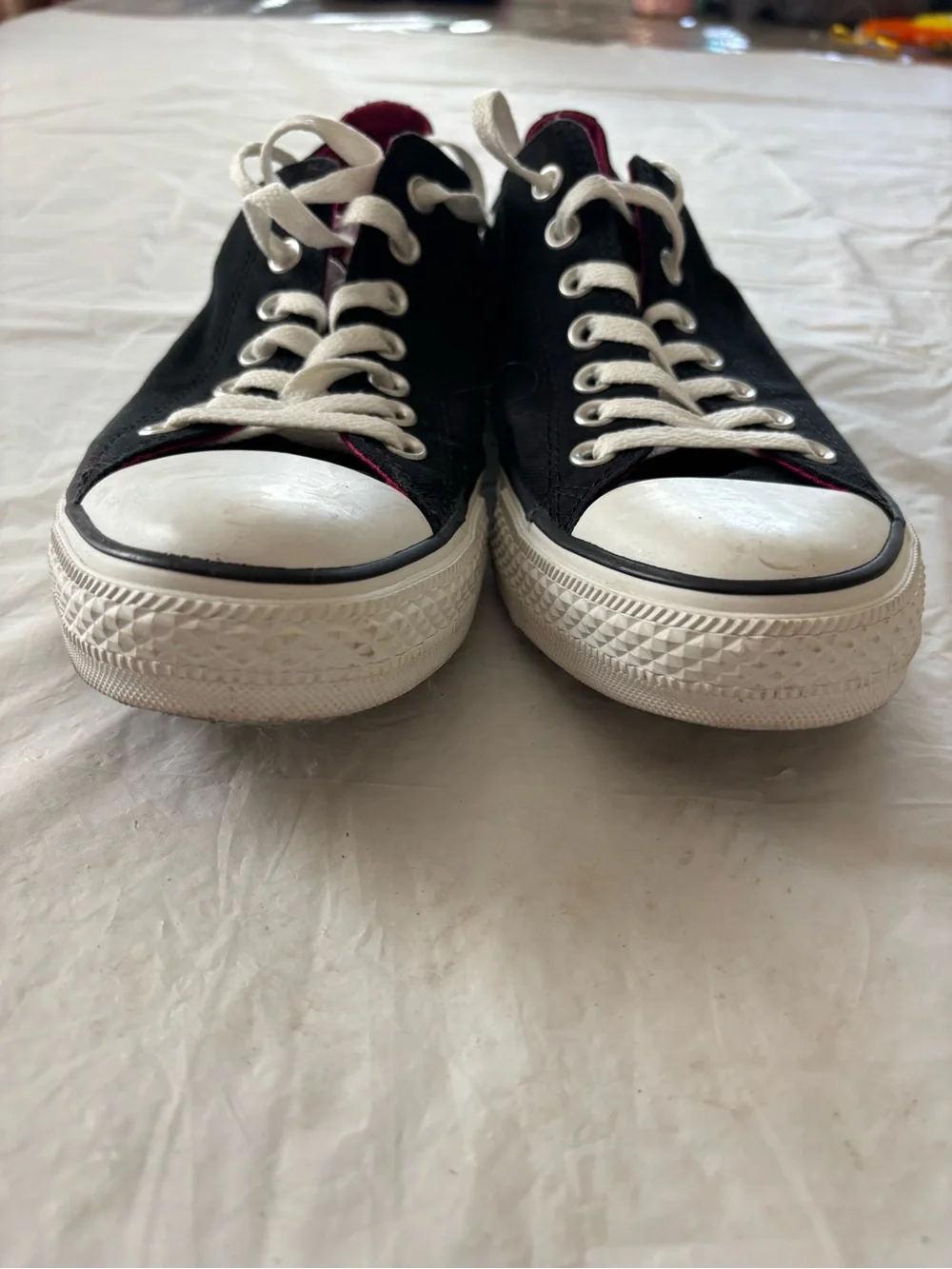 NWOT Converse Black Low Top Double Tongue Sneakers SZ 11 Men 9 Wmn - Picture 5 of 15